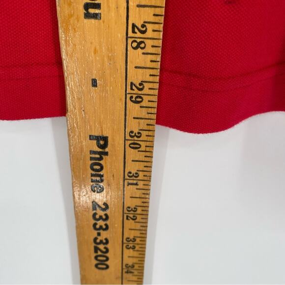 Abercrombie & Fitch Vintage Muscle Polo Shirt Moose Logo Y2K 90s Preppy Red L - Picture 8 of 9